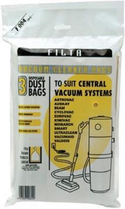 Central Vacuum System Bags MicroFibre Pkt 3 SPV90804