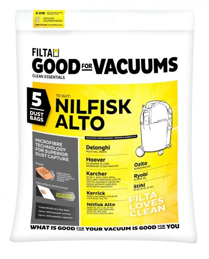 Nilfisk Alto Vacuum Bags - Micro-Fibre Pkt 5 SPV20030 - CO19