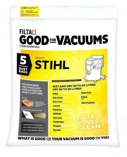 Nilfisk Alto Vacuum Bags - Micro-Fibre Pkt 5 SPV20095 CO25