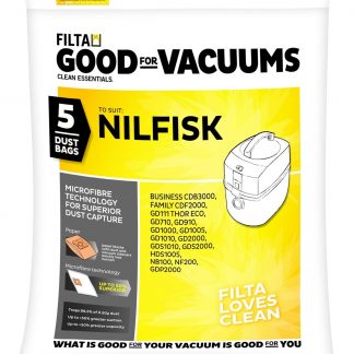 Nilfisk VP Series Vacuum Bags - Micro-Fibre Pkt 5 SPV20016