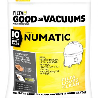 Numatic Vacuum Bags - Micro-Fibre Pkt 10 SPV60092