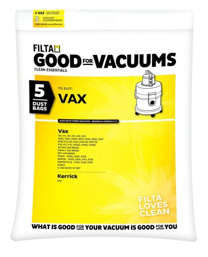 Vax Vacuum Bags - Paper Bags Pkt 5 SPV12011